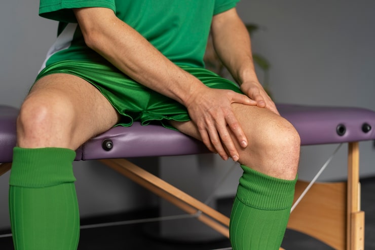 Atleta en consulta de fisioterapia en la Unidad de Rodilla de Novotrauma, traumatología y ortopedia en Lima